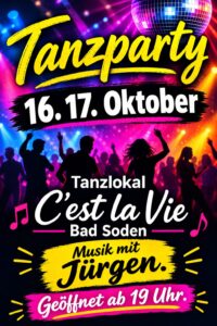 Flyer: Tanzparty mit Jürgen